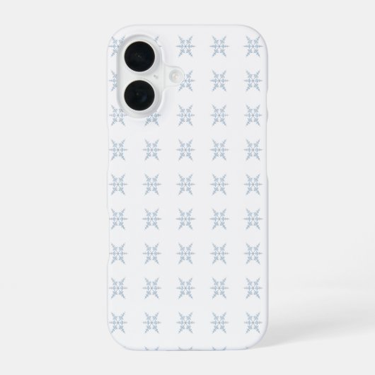 Schneeflocken iPhone 16 Hülle (Rückseite)