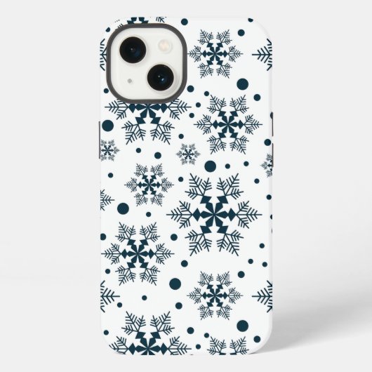 Schneeflocken iPhone Hülle (Rückseite)