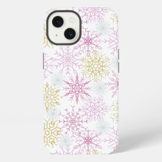 Schneeflocken iPhone Hülle (Rückseite)
