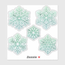 Schneeflocken Iridescent Winter Green