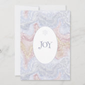 Schneeflocken JOY Weihnachtskarte – Individuelle N Feiertagskarte (Vorderseite)
