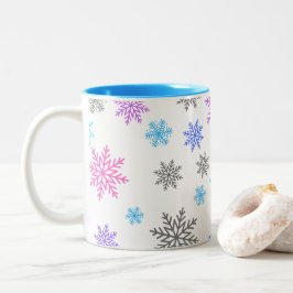 Schneeflocken Kaffee-Tasse Zweifarbige Tasse