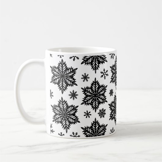 Schneeflocken Kaffeetasse (Links)