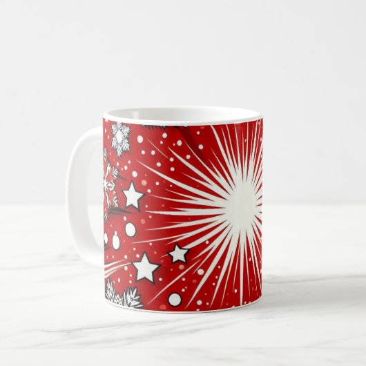 Schneeflocken Kaffeetasse (Vorderseite Links)