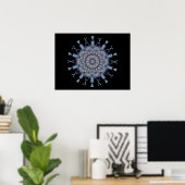 Schneeflocken-Kaleidoskop Poster (Heimbüro)