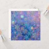 Schneeflocken Karte (Vorderseite/Rückseite Beispiel)