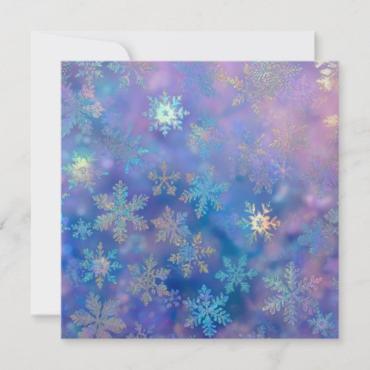 Schneeflocken Karte (Vorderseite)