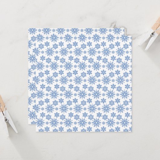 Schneeflocken Karte (Vorderseite/Rückseite Beispiel)