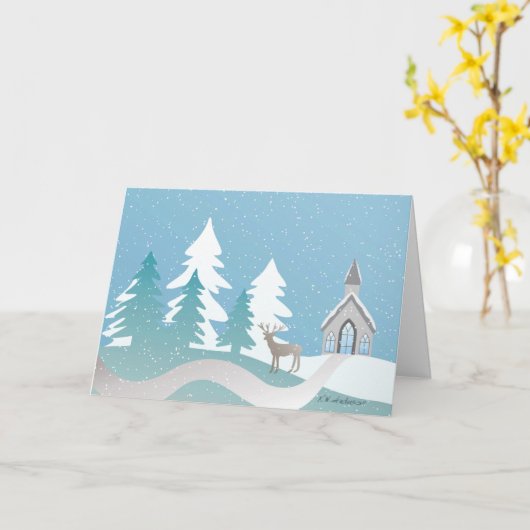 Schneeflocken Karte (Gelbe Blume)