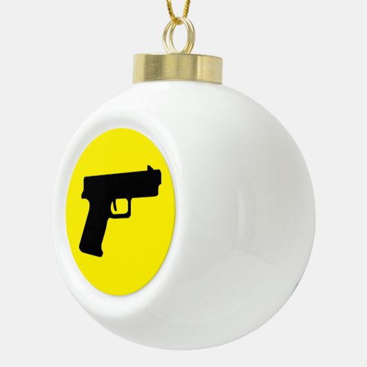 Schneeflocken Keramik Kugel-Ornament (Rechts)