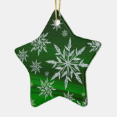 Schneeflocken Keramik Ornament (Links)