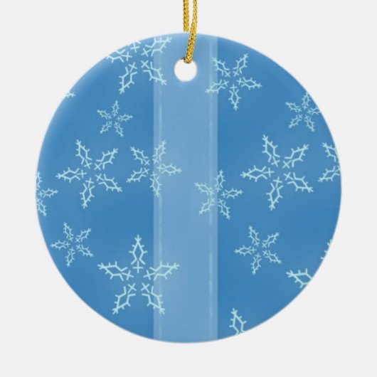 Schneeflocken Keramik Ornament (Vorne)