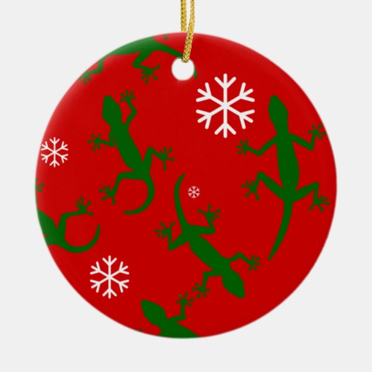 Schneeflocken Keramik Ornament (Vorne)