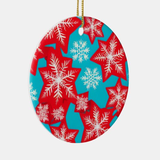 Schneeflocken Keramik Ornament (Rechts)