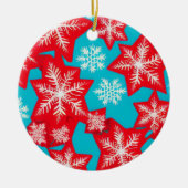 Schneeflocken Keramik Ornament (Vorne)