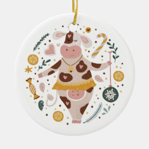 Schneeflocken Keramik Ornament
