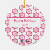 Schneeflocken Keramik Ornament (Hinten)