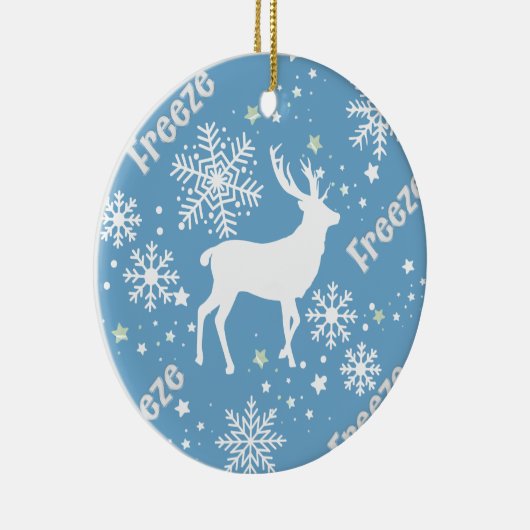 Schneeflocken Keramik Ornament (Rechts)