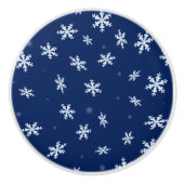 Schneeflocken Keramikknauf (Vorderseite)