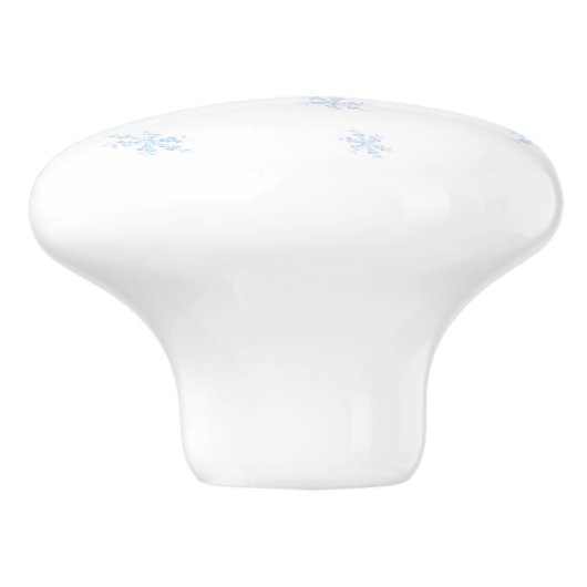 Schneeflocken Keramikknauf (Seitenansicht)