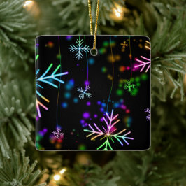 Schneeflocken Keramikornament