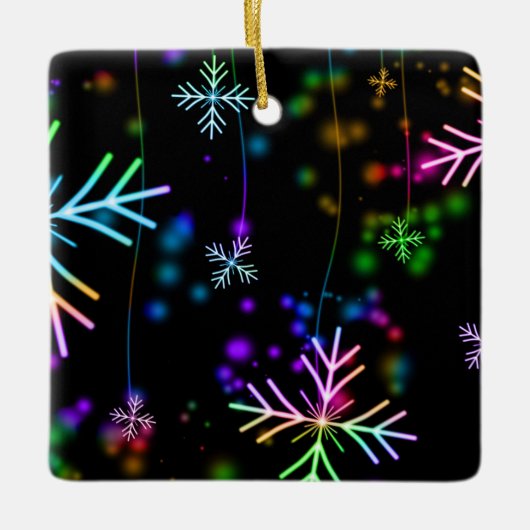 Schneeflocken Keramikornament (Vorderseite)