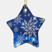 Schneeflocken Keramikornament (Links)