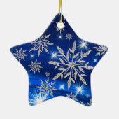 Schneeflocken Keramikornament (Hinten)