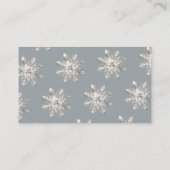 Schneeflocken Kinderdusche Windeln Windeln Begleitkarte (Rückseite)