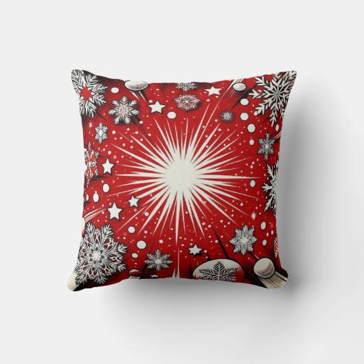 Schneeflocken Kissen (Rückseite)