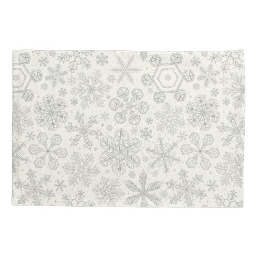 Schneeflocken Kissenbezug (Rückseite-Links)