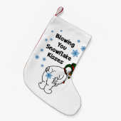 Schneeflocken Kisses Weihnachts-Strumpf Kleiner Weihnachtsstrumpf (Vorderansicht (hängend))