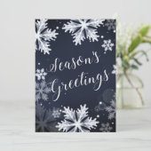 Schneeflocken Klasse Visitenkarte Feiertagskarte (Stehend Vorderseite)