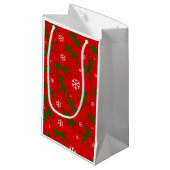 Schneeflocken Kleine Geschenktüte (Vorderseite Schrägansicht)