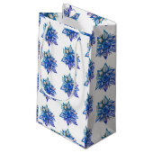 Schneeflocken Kleine Geschenktüte (Rückseite Schrägansicht)