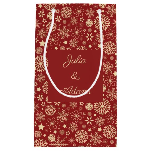 Schneeflocken Kleine Geschenktüte (Vorderseite)