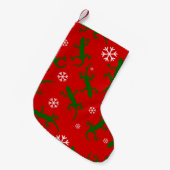 Schneeflocken Kleiner Weihnachtsstrumpf (Vorderansicht (hängend))