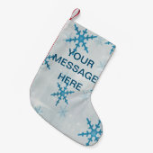 Schneeflocken Kleiner Weihnachtsstrumpf (Vorderansicht (hängend))