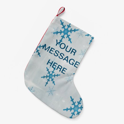 Schneeflocken Kleiner Weihnachtsstrumpf (Vorderansicht (hängend))