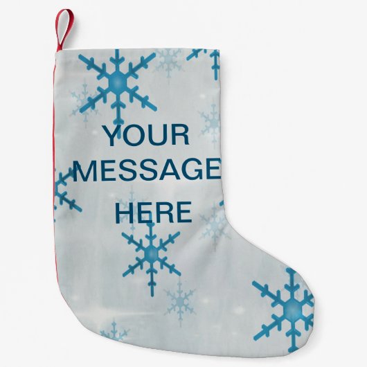 Schneeflocken Kleiner Weihnachtsstrumpf (Vorderseite)