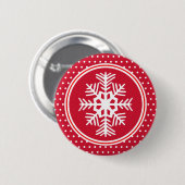 Schneeflocken-Knopf Button (Vorne & Hinten)