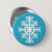 Schneeflocken-Knopf Button (Vorne & Hinten)