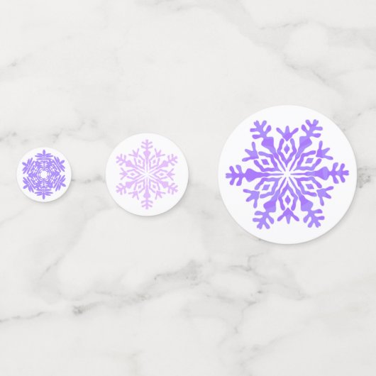 Schneeflocken Konfetti (Vorderseiten)