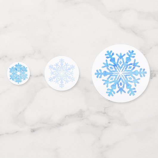 Schneeflocken Konfetti (Vorderseiten)