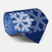 Schneeflocken Krawatte (Gerollt)