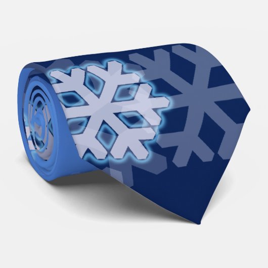 Schneeflocken Krawatte (Gerollt)