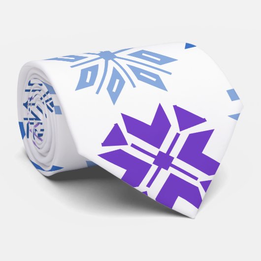 Schneeflocken Krawatte (Gerollt)