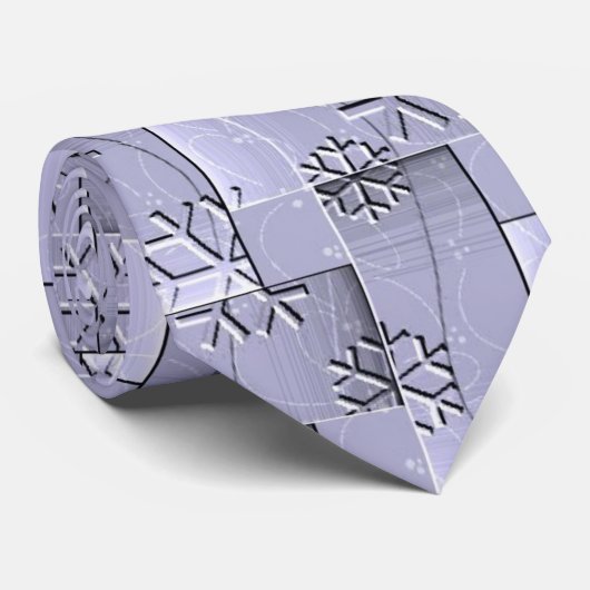 Schneeflocken Krawatte (Gerollt)