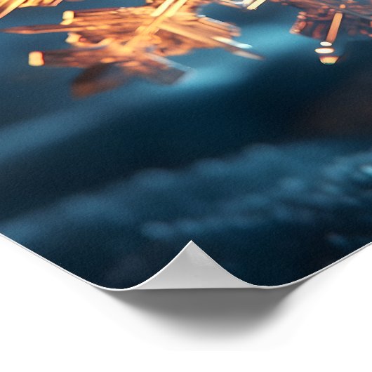 Schneeflocken-Kristall Poster (Ecke)