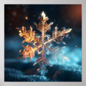 Schneeflocken-Kristall Poster (Vorne)